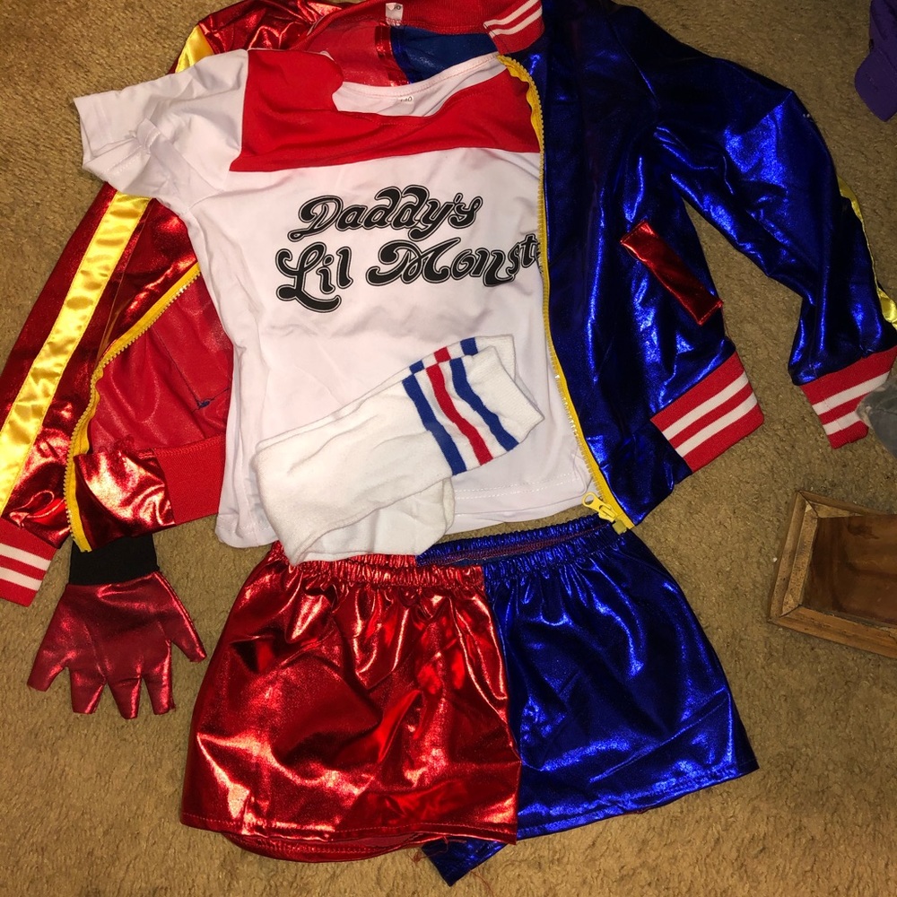Girls size 8 Harley Quinn & Joker Costumes